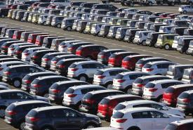 parking lot full of cars